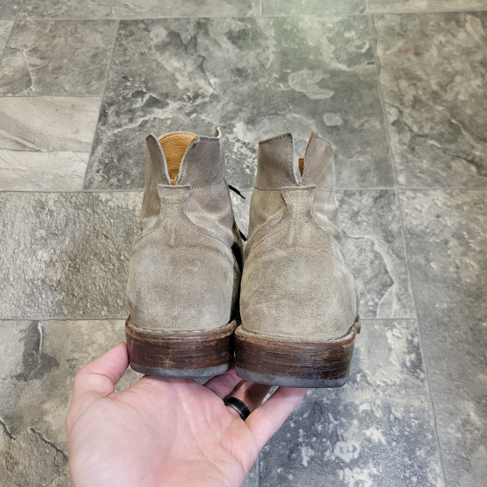 Fiorentini + Baker Eternity Taupe Oiled Suede Lace Up Distressed‎ Ankle Boots 9 - Picture 7 of 9